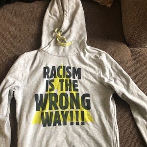 Racism is the wrong way hoodie